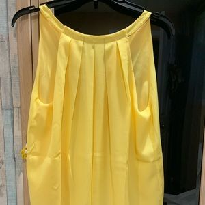 Marchesa Rose-yellow formal tank top